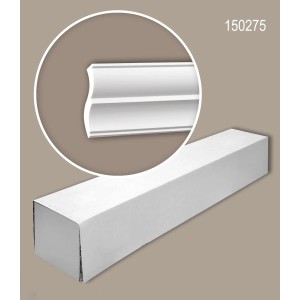 PROFHOME Eckleisten Set, 6 weiße Zierleisten (12m) im Karton. Zubehör für Paneele.