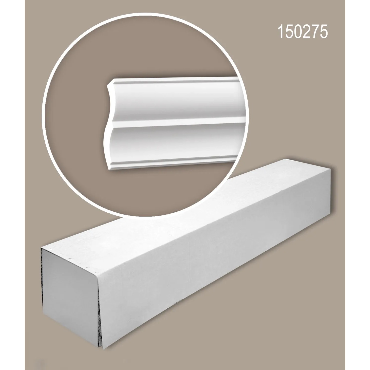 PROFHOME Eckleisten Set, 6 weiße Zierleisten (12m) im Karton. Zubehör für Paneele.