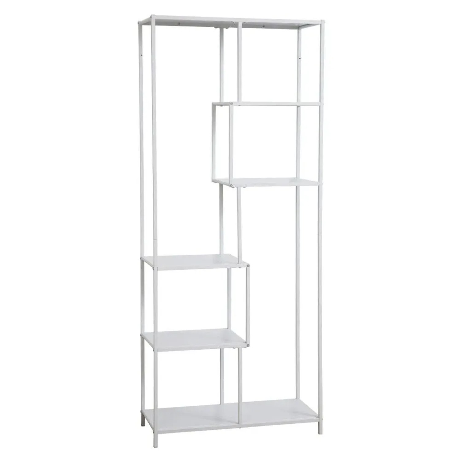 Svita Kela Metallregal 6 Ebenen Küchenregal Badregal Industrial Style Weiß