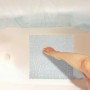 Relaxdays Duschmatte Quadratisch PVC Transparent Rutschfest 53 cm x 53 cm 640 g_3