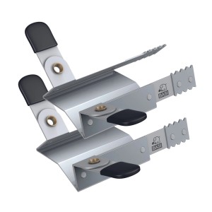 Basi Rollladenklemmen RK 100, 1 Paar, aus Edelstahl zum Sichern von Rollläden.