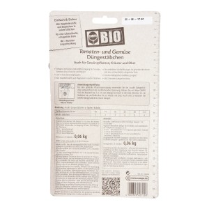 Compo Bio Tomaten- und Gemüse Düngestäbchen, 20 Stk. für gesunde Pflanzen und reiche Ernte.