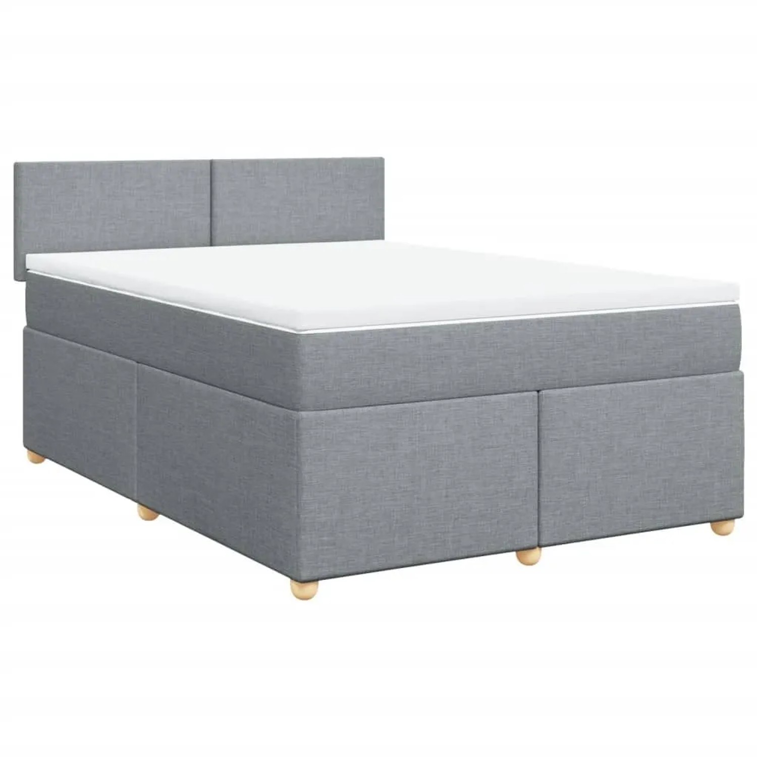 vidaXL Boxspringbett mit Matratze Hellgrau 140x190 cm Stoff 3288968 günstig online kaufen