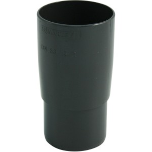 Marley Rohrmuffe DN 53 in Anthrazit für Kunststoff-Dachrinnen.