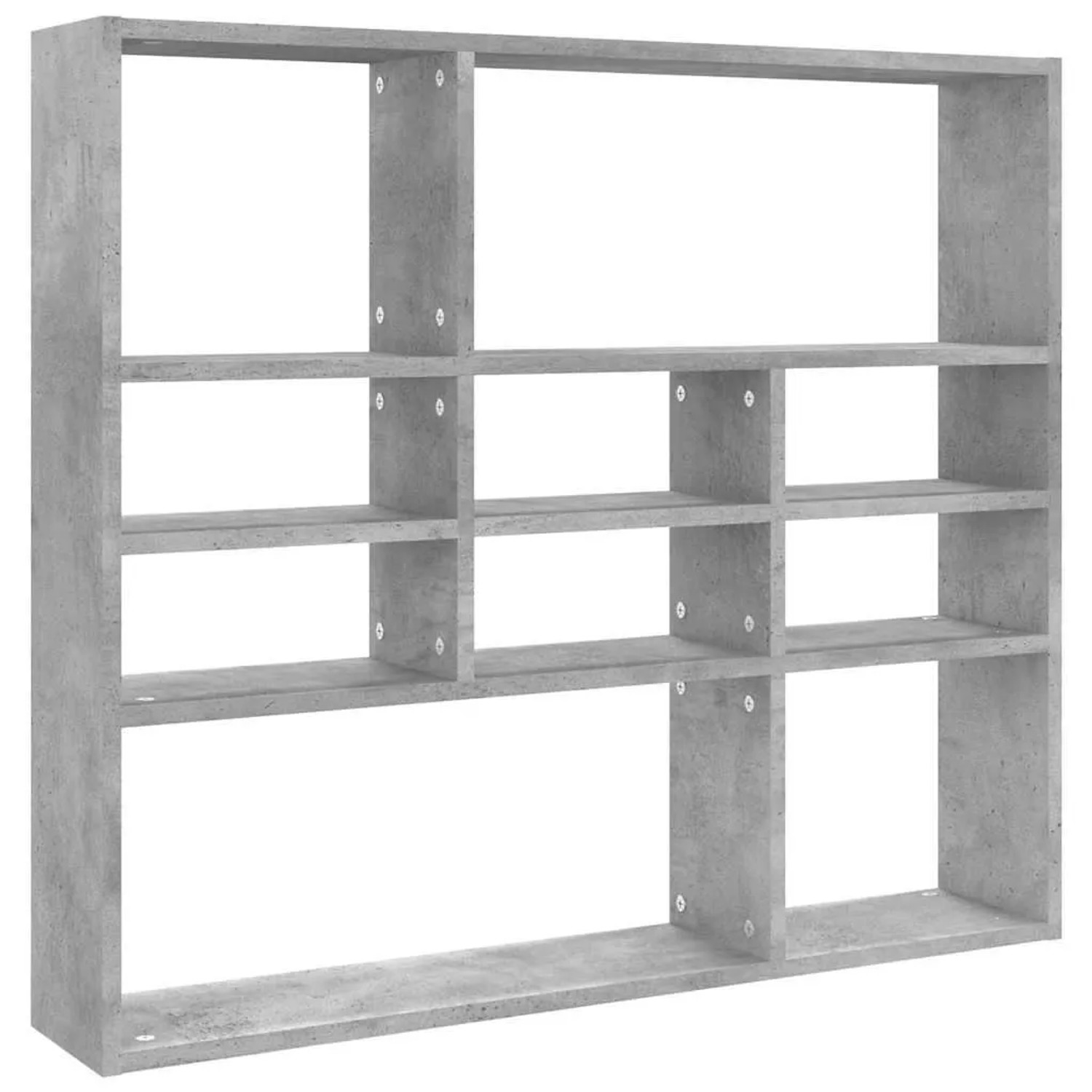 vidaXL Wandregal Betongrau 90x16x78 cm Holzwerkstoff 802943