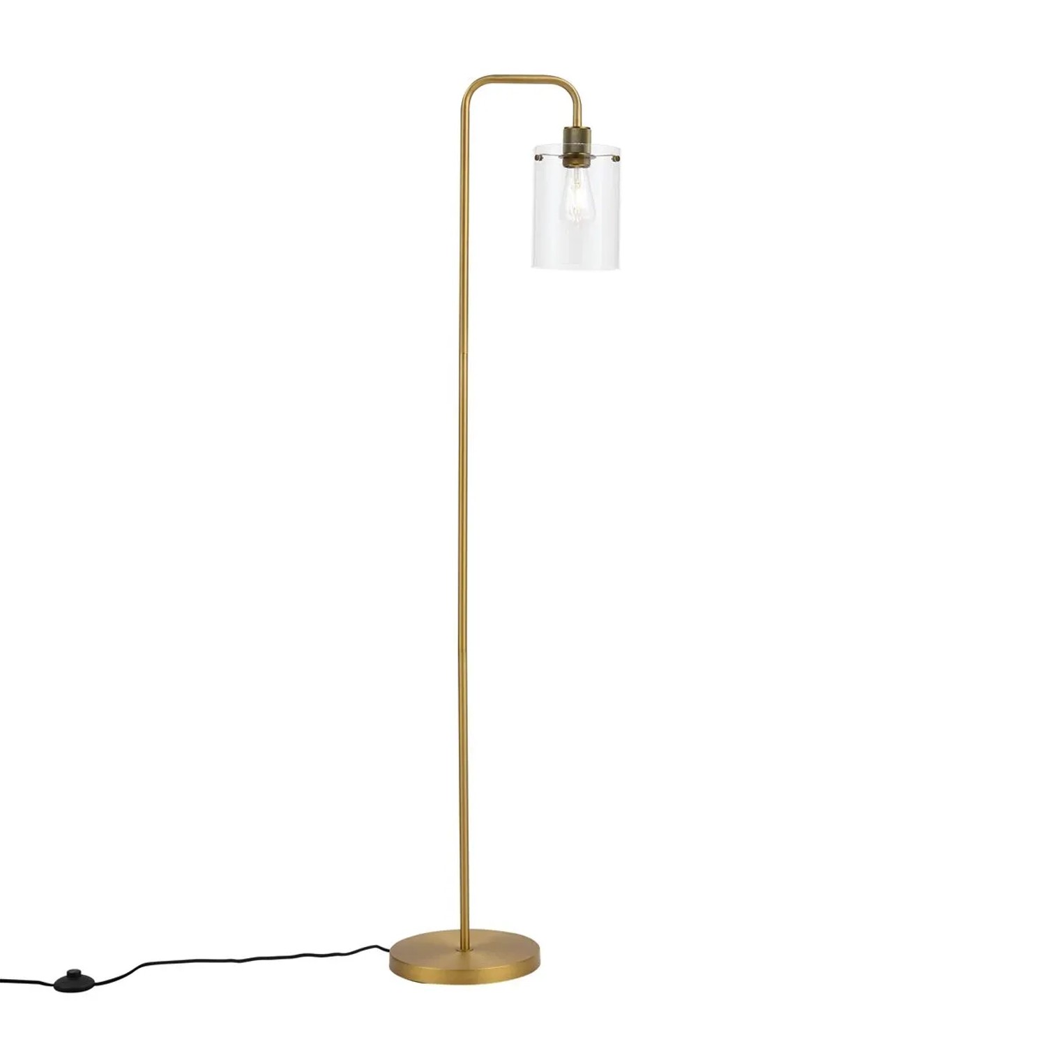 QAZQA Design-Stehleuchte Bronze mit Klarglas Domo