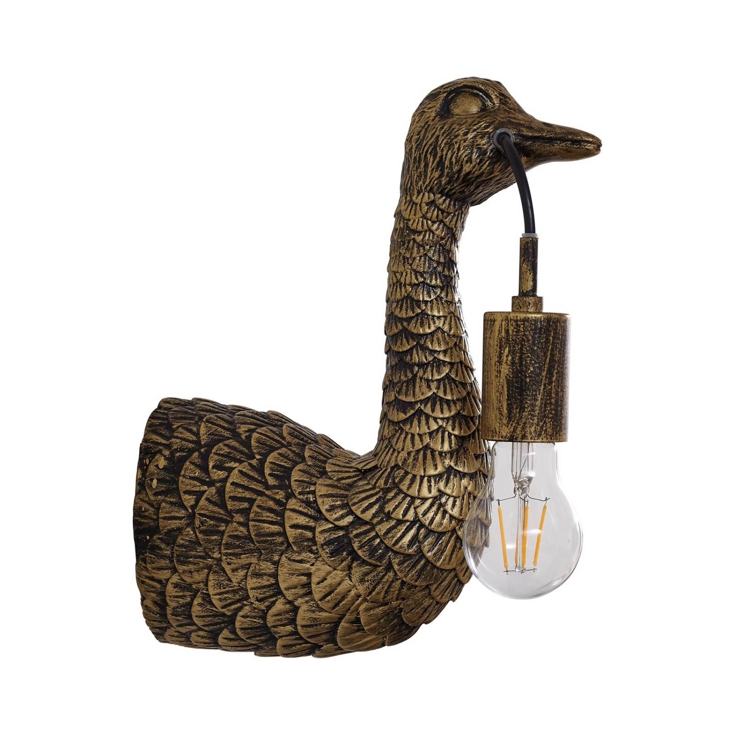 Lindby Wandleuchte Wandlampe Innen Nirvathia 10020781 Design Modern in Gold Messing aus Metall 1-flammig E27 Wohnzimmerl...