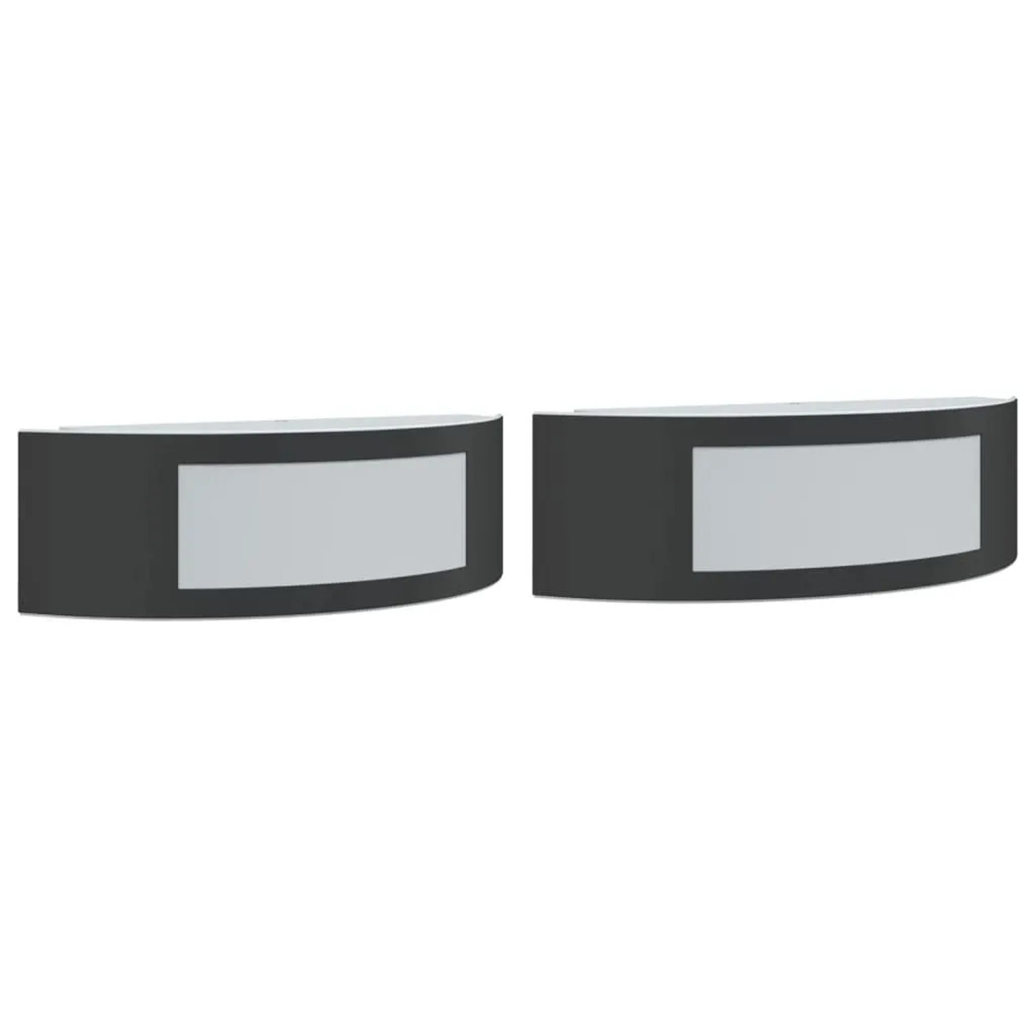 vidaXL Außenwandleuchten 2 Stk Schwarz Edelstahl 4006305