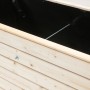 Westmann Hochbeet Fichte L, Detailansicht der Holzstruktur und Innenfolie.
