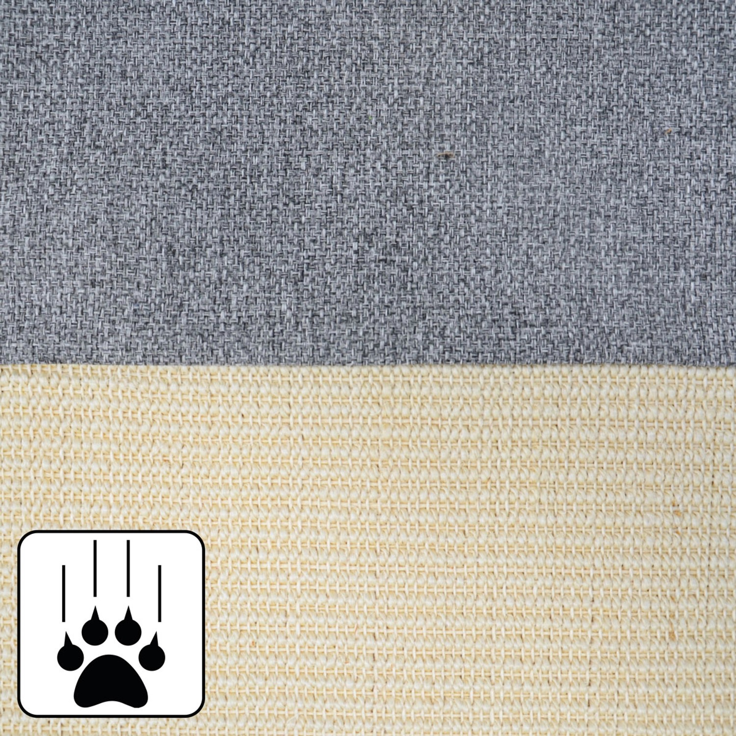 eyepower Sisal Kratzschutz für Möbel, 130x44cm, Grau/Natur, Textilstruktur