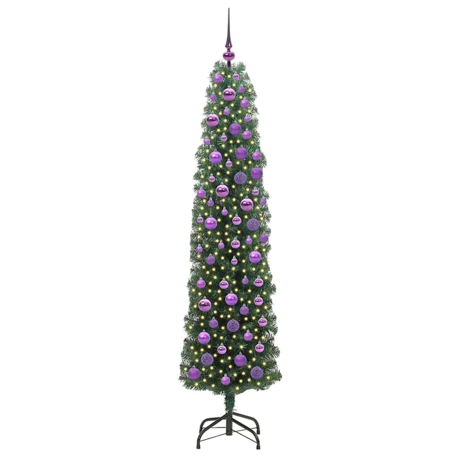 vidaXL Künstlicher Weihnachtsbaum mit 300 LEDs mit Ständer Grün 180 cm 3394949