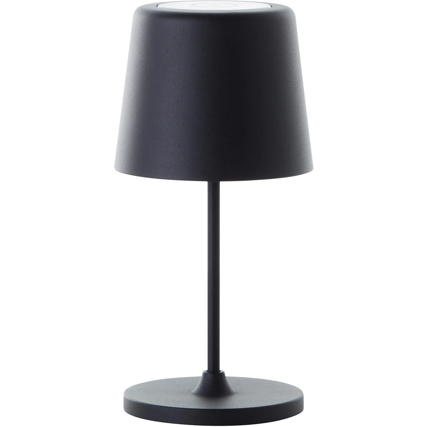 Schwarze, matte LED-Tischleuchte Kaami, 37 cm, für den Außenbereich.