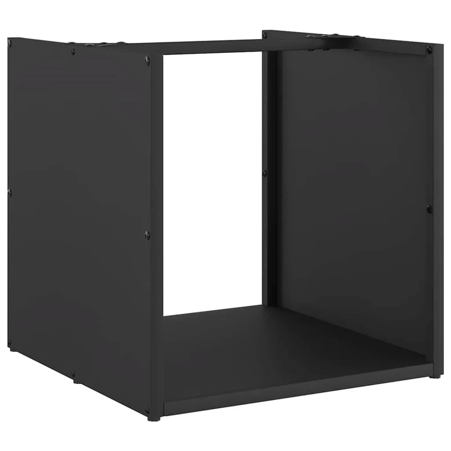 vidaXL Brennholzregal Schwarz 40x40x40 cm Kaltgewalzter Stahl 864237
