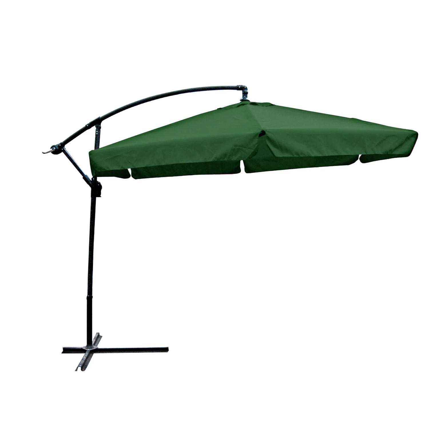 DELUKE Ampelschirm CALLI Ø 300cm 6-Eckig Grün Polyester Sonnenschirm mit Ständer UV-Schutz Aluminium Wasserabweisend