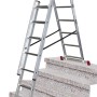 Krause Corda Vielzweckleiter 3x8 Sprossen in Treppenversion, Aluminium Leiter.