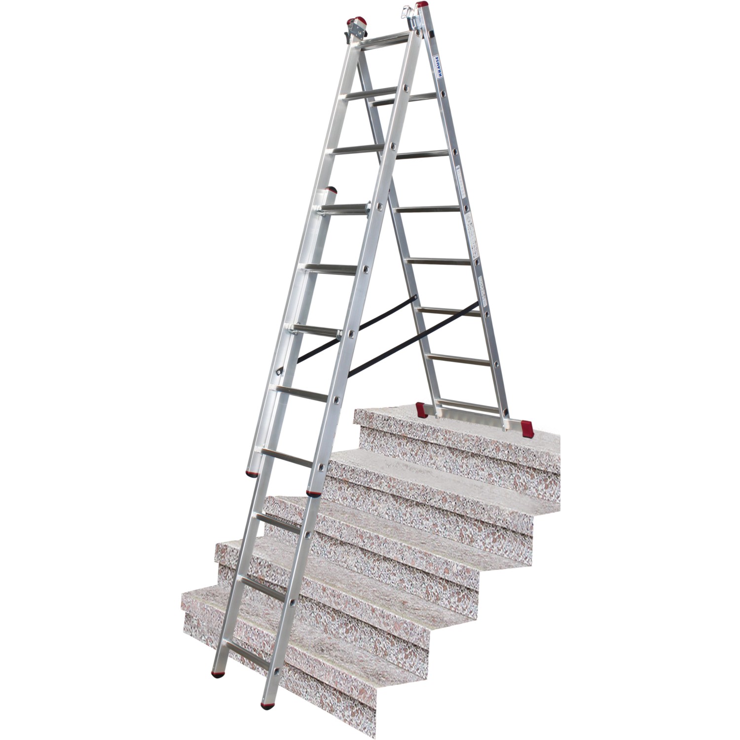 Krause Corda Vielzweck-Leiter 3 x 8 Sprossen Treppenversion günstig online kaufen