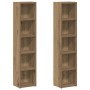 vidaXL CD-Regale 2 Stk Artisan-Eiche 21x16x93,5 cm Holzwerkstoff 855839