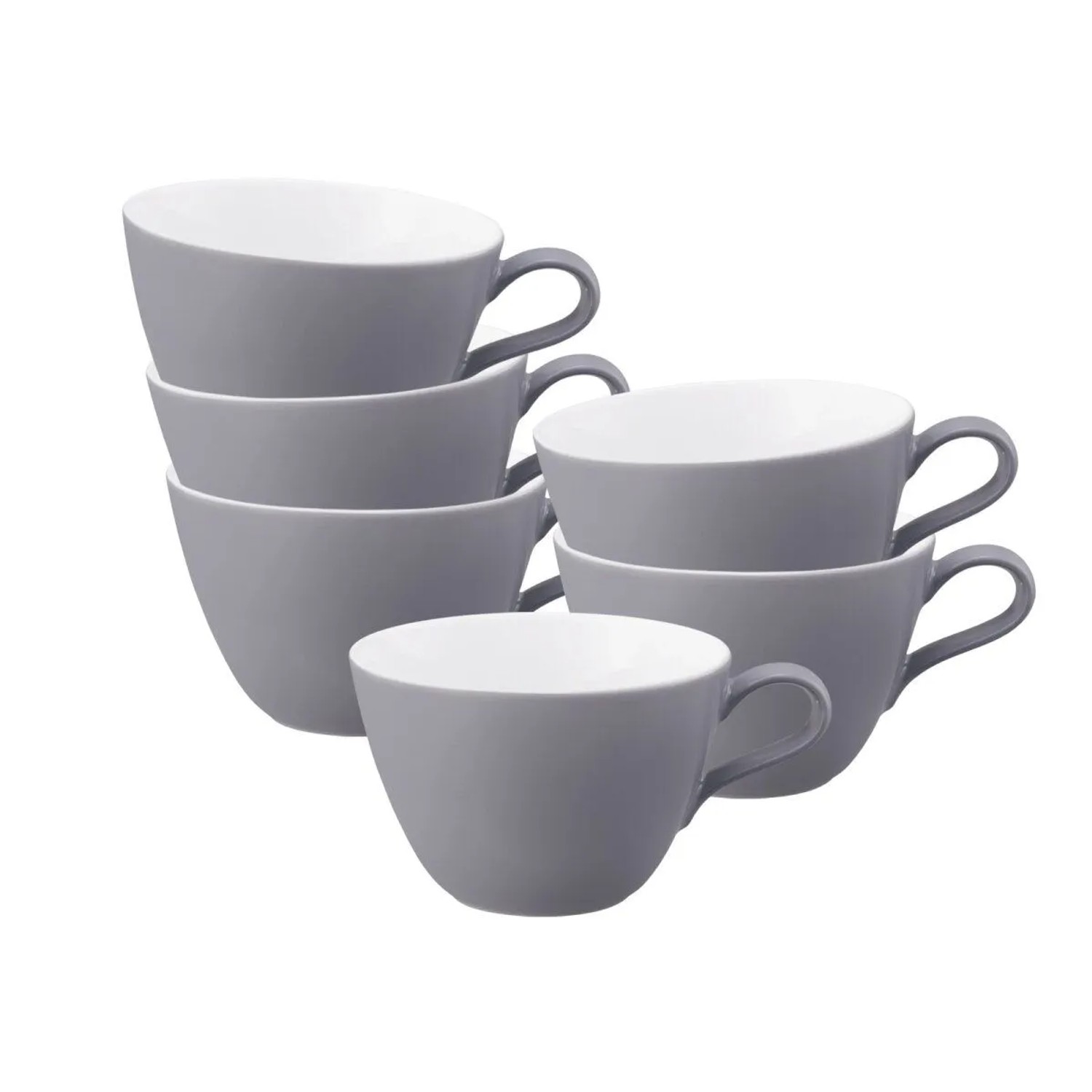 Seltmann Weiden Life Fashion Milchkaffeetasse 370 ml 6er Set Elegant Grey