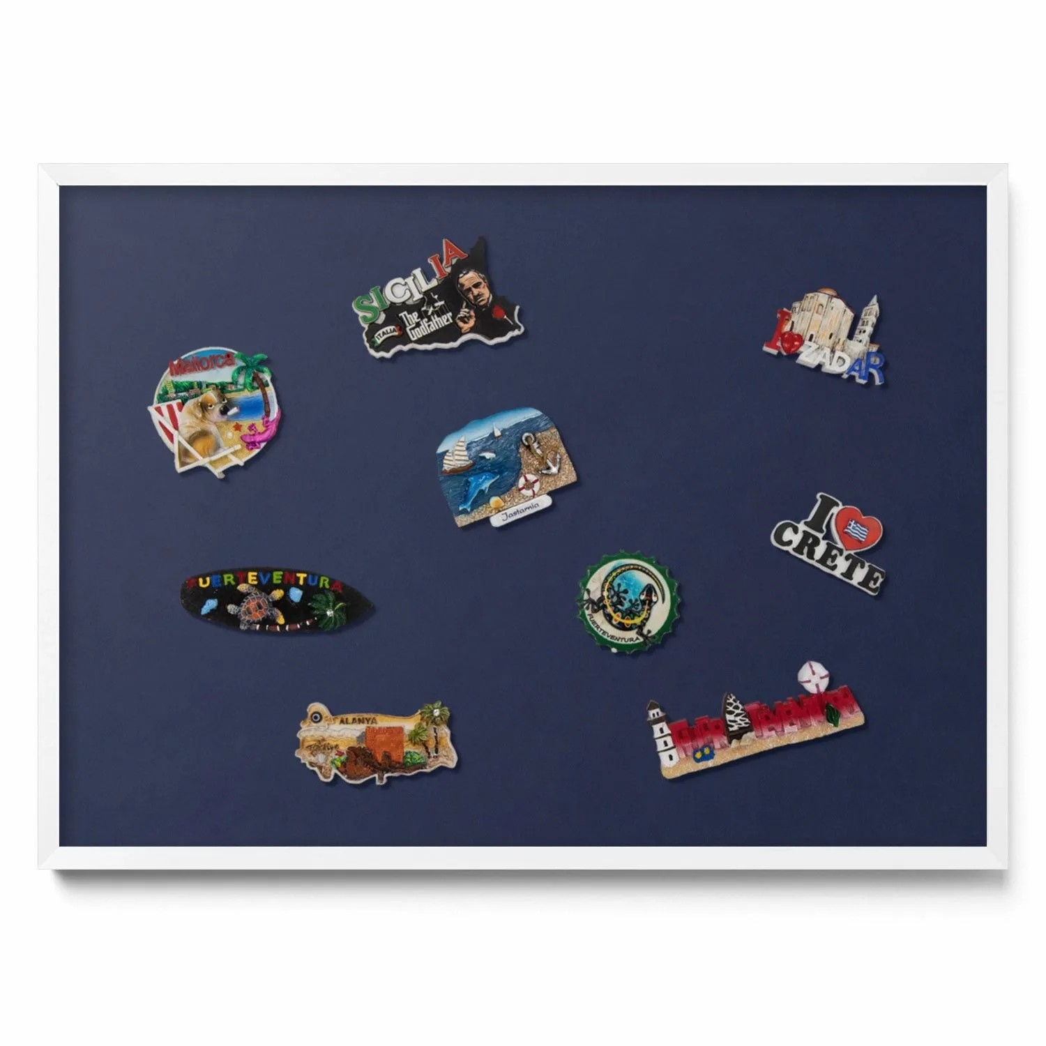 Tulup Magnettafel Magnettafel für die Wand Gerahmt Farbe Dunkelmarineblau 7 günstig online kaufen