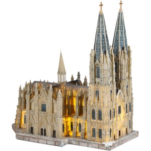 Luville Kölner Dom Collectables, detailreiche Weihnachtsdekoration mit Beleuchtung.
