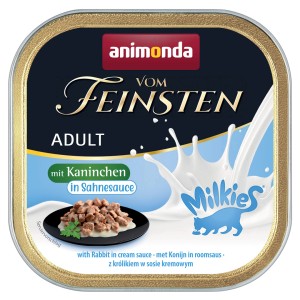 Animonda Vom Feinsten Katzen-Nassfutter mit Kaninchen in Sahnesauce, 100g Dose.