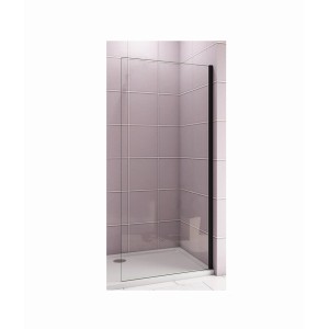 Duschparadies Walk In Duschabtrennung 130x200cm Duschwand 10mm Nano Glas Dusche Duschtrennwand Farbe Profil Schwarz