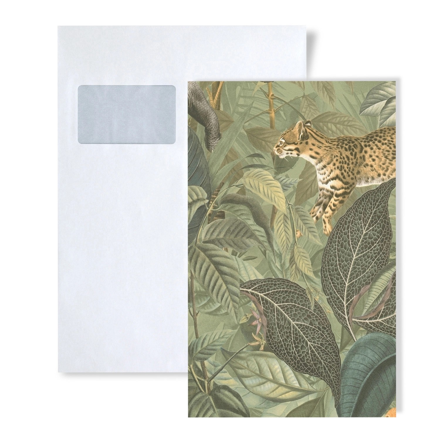 PROFHOME 1 MUSTERSTÜCK S-387243-GU DIN A4 MUSTER der Dschungel Tapete günstig online kaufen