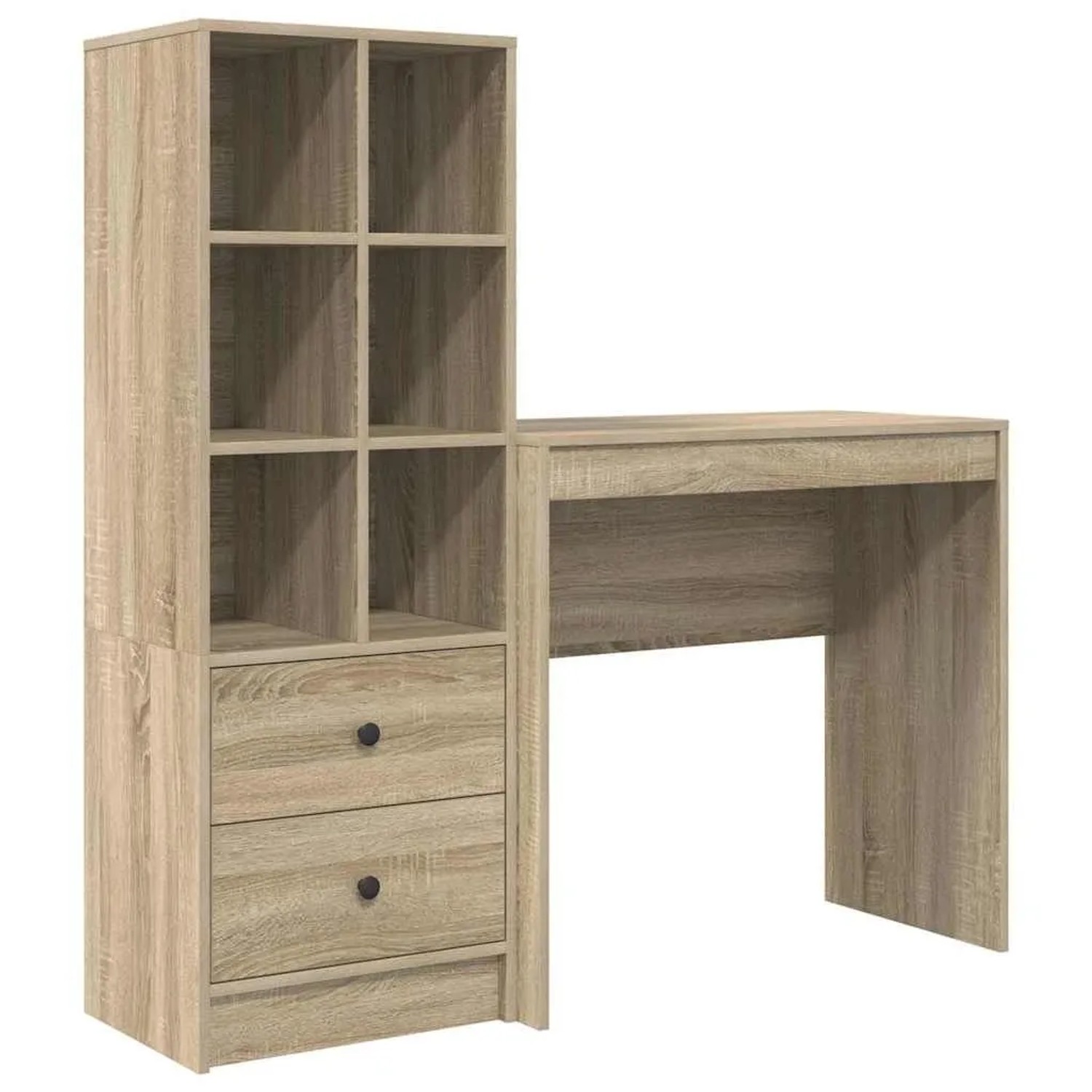 vidaXL Schreibtisch mit Schubladen 2-Tlg Sonoma-Eiche 3337315 günstig online kaufen