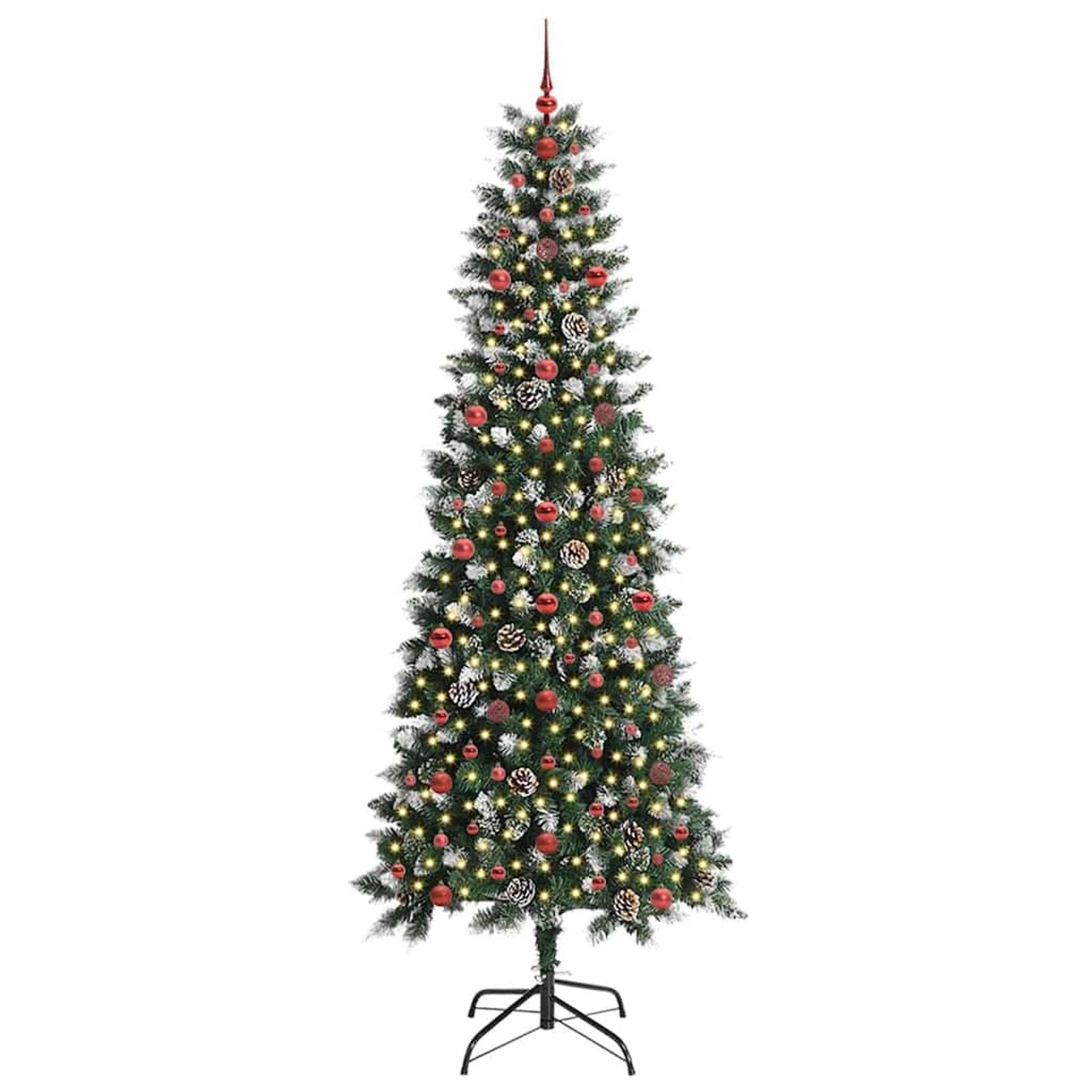 vidaXL Künstlicher Weihnachtsbaum mit 300 LEDs Grün 96 x 96 x 240 cm 3395844