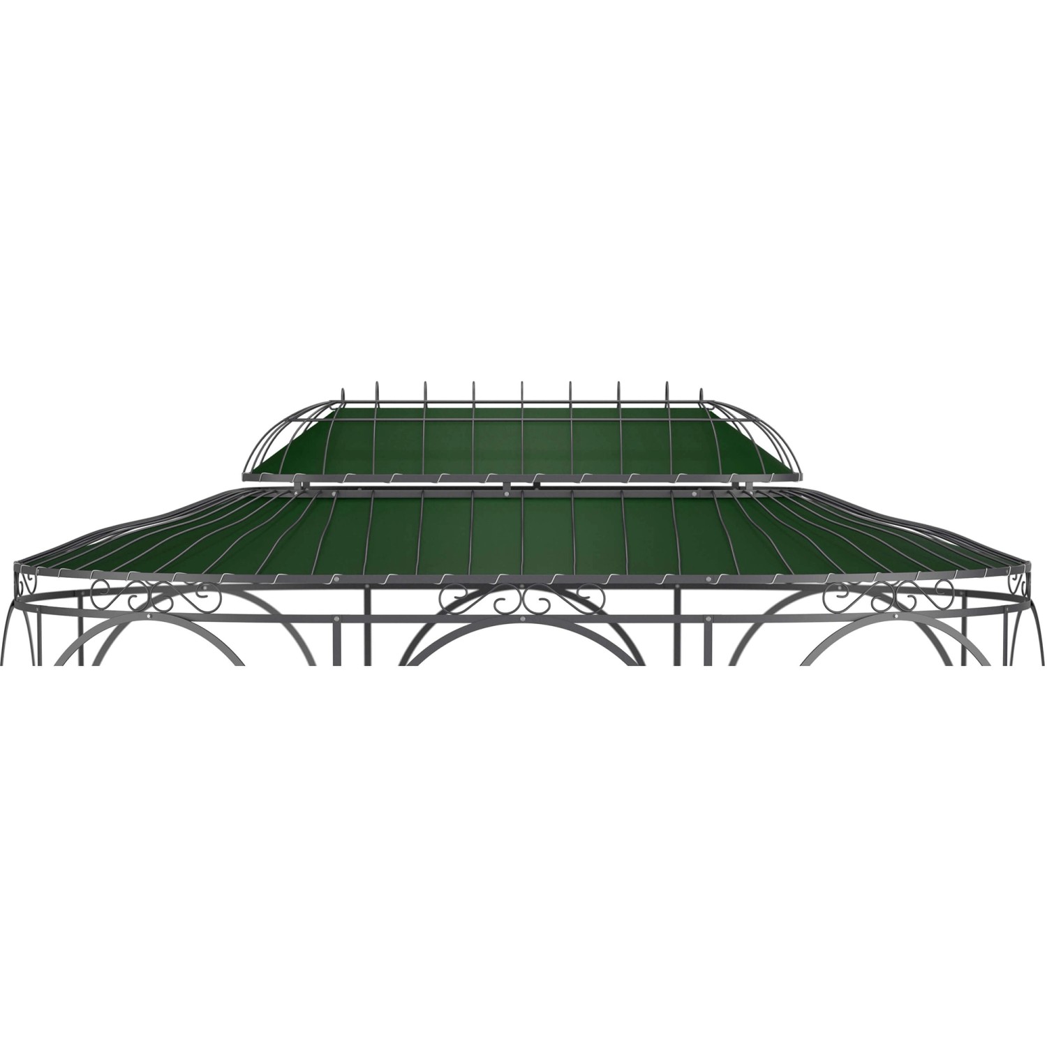 Eleo Sonnensegel Verona 440 cm x 285 cm für Pavillon Verona Dunkelgrün
