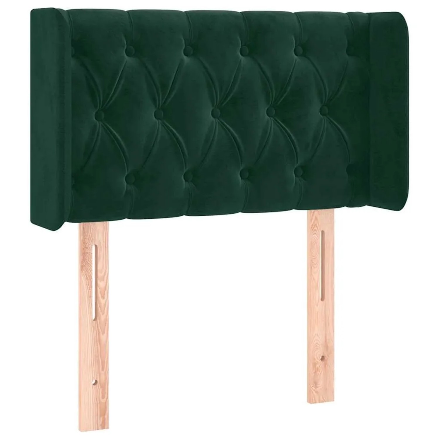 vidaXL Kopfteil mit Ohren Dunkelgrün 83x16x78/88 cm Samt 3119137