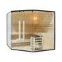 Home Deluxe Sauna SHADOW BIG XL für 6 Personen, Fichtenholz, Glasfront, mit Zubehör.