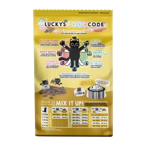 Lucky Lou Katzen-Trockenfutter Junior Geflügel & Huhn, 750g Packung.