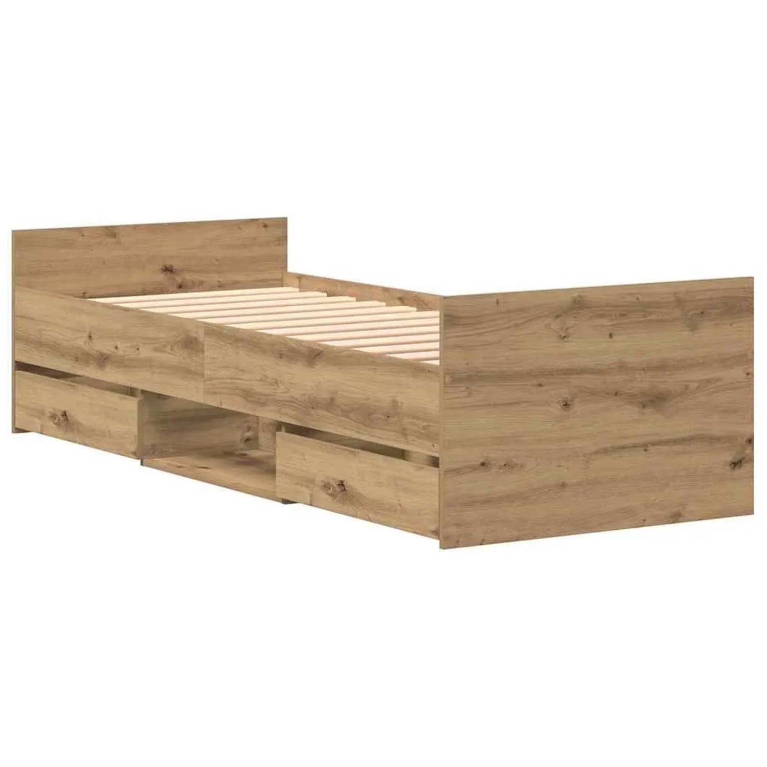 vidaXL Bettrahmen Artisan-Eiche 193 x 78 x 50 cm Holzwerkstoff 3329307