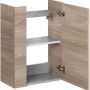 Offener Fackelmann Waschbeckenunterschrank SBC Steinesche, 44 cm breit, mit Einlegeböden.