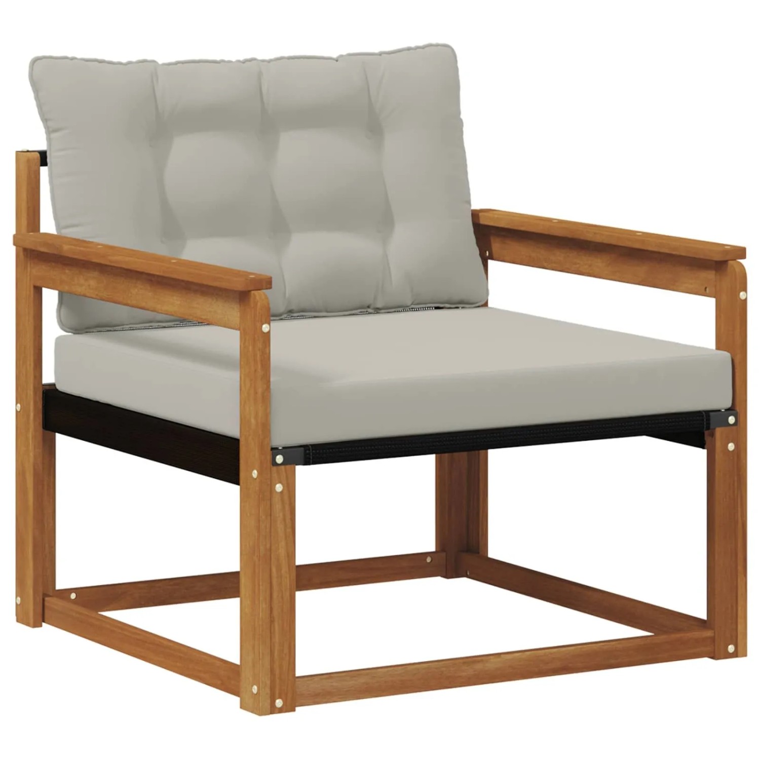 vidaXL Outdoor-Sofagarnitur Massives Akazienholz und Textilene Natur 3436315