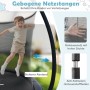 Costway Gartentrampolin Ø366 cm mit Sicherheitsnetz und gepolsterten Stangen, Kind springt