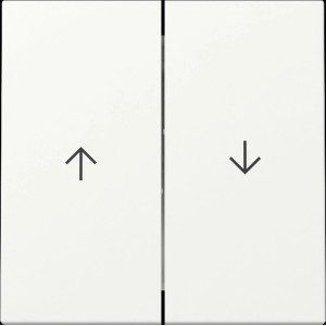 Gira Jalousie-Wippe in Reinweiß mit Pfeilen für Schalter & Taster.