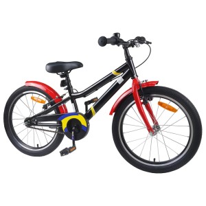 Blau-weißes 22-Zoll-Kinderfahrrad für 7- bis 12-Jährige von vidaXL.
