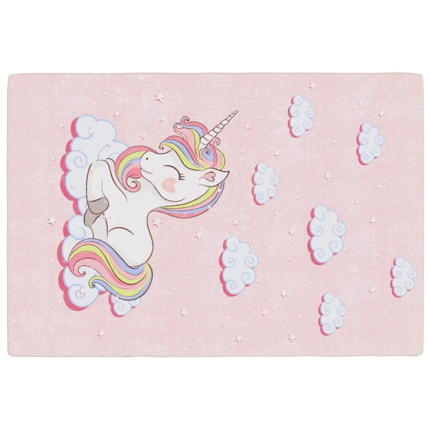 vidaXL Kinderteppich Rosa 160x230 Cm Einhorn Waschbar Rutschfest 1927562 günstig online kaufen