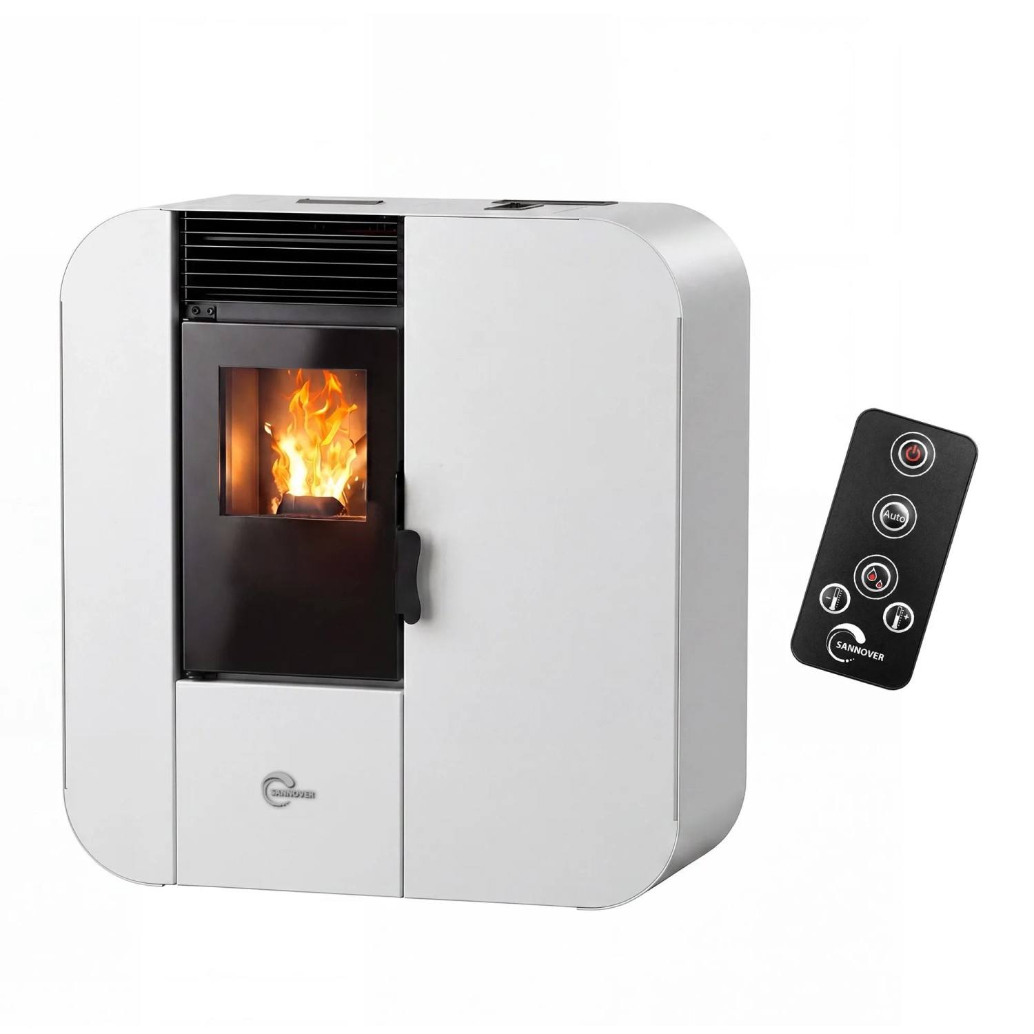 Sannover Pelletofen Slim Astral 13,8 kW Weiß