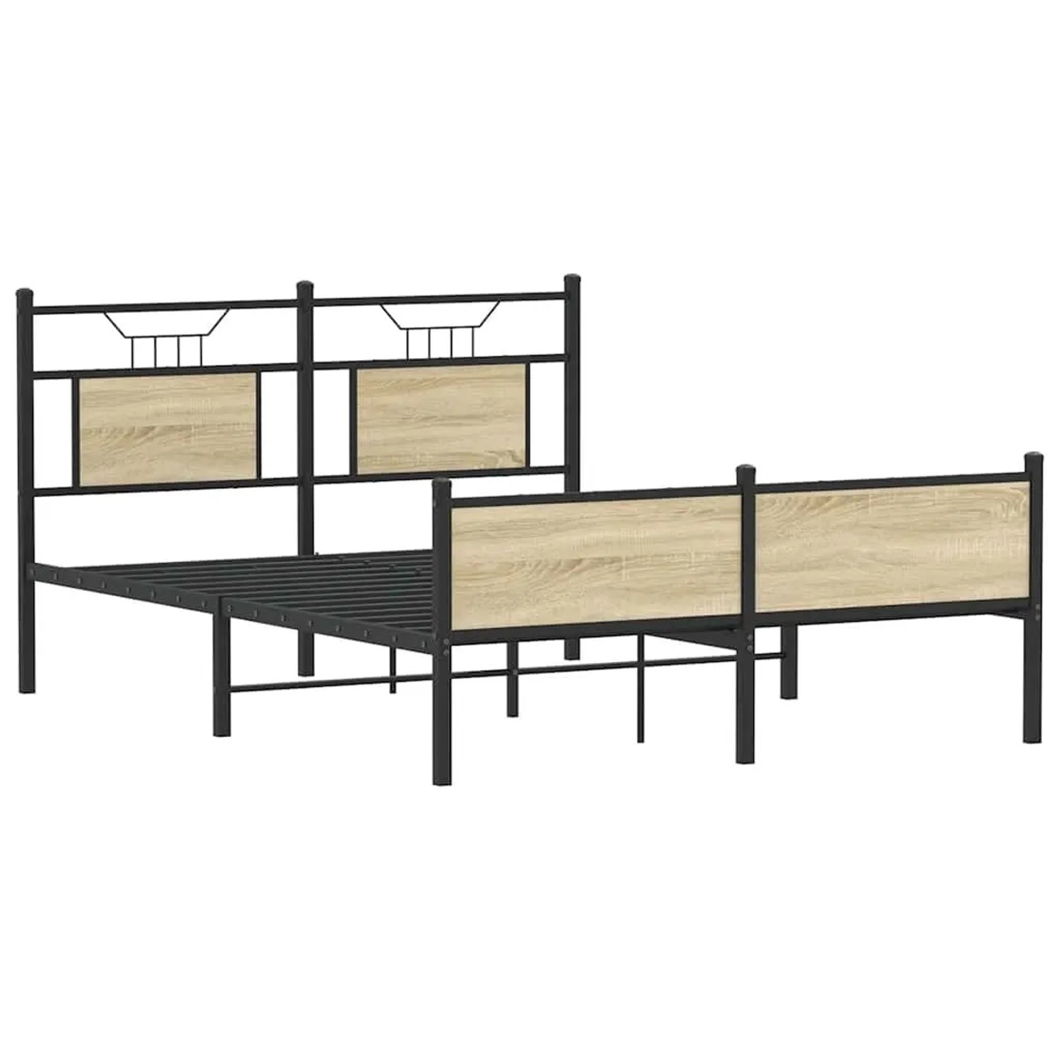 vidaXL Bettgestell Ohne Matratze Sonoma-Eiche 137x190 cm Holzwerkstoff 4106 günstig online kaufen