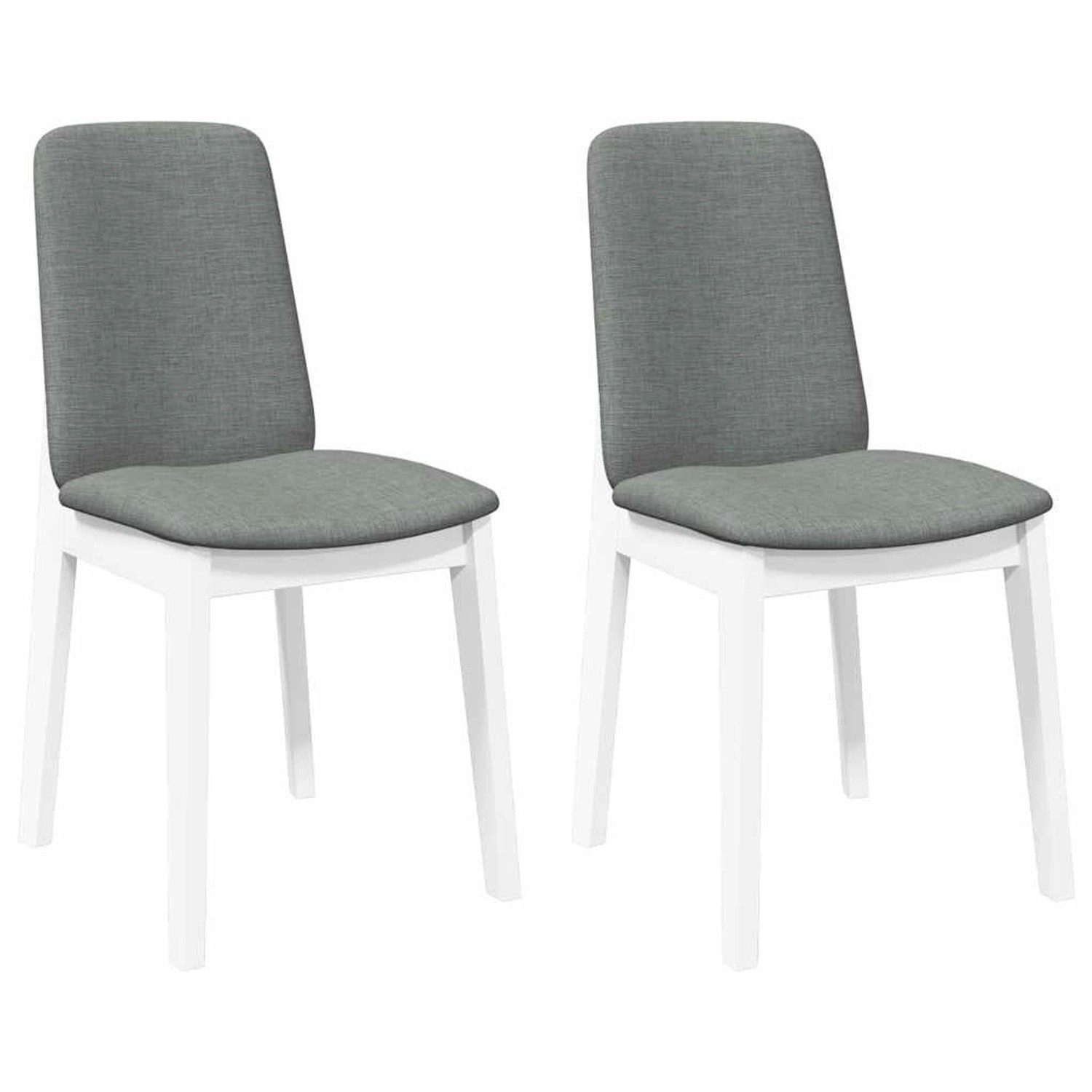 vidaXL Esszimmerstühle mit Kissen 2 Stk Weiß Massivholz Gummibaum 4102446 günstig online kaufen