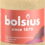 Bolsius Rustik-Kerze Shine Winter Edition in Haferbeige, 8 cm hoch. Stimmungsvolle Kerze für gemütliche Stunden.