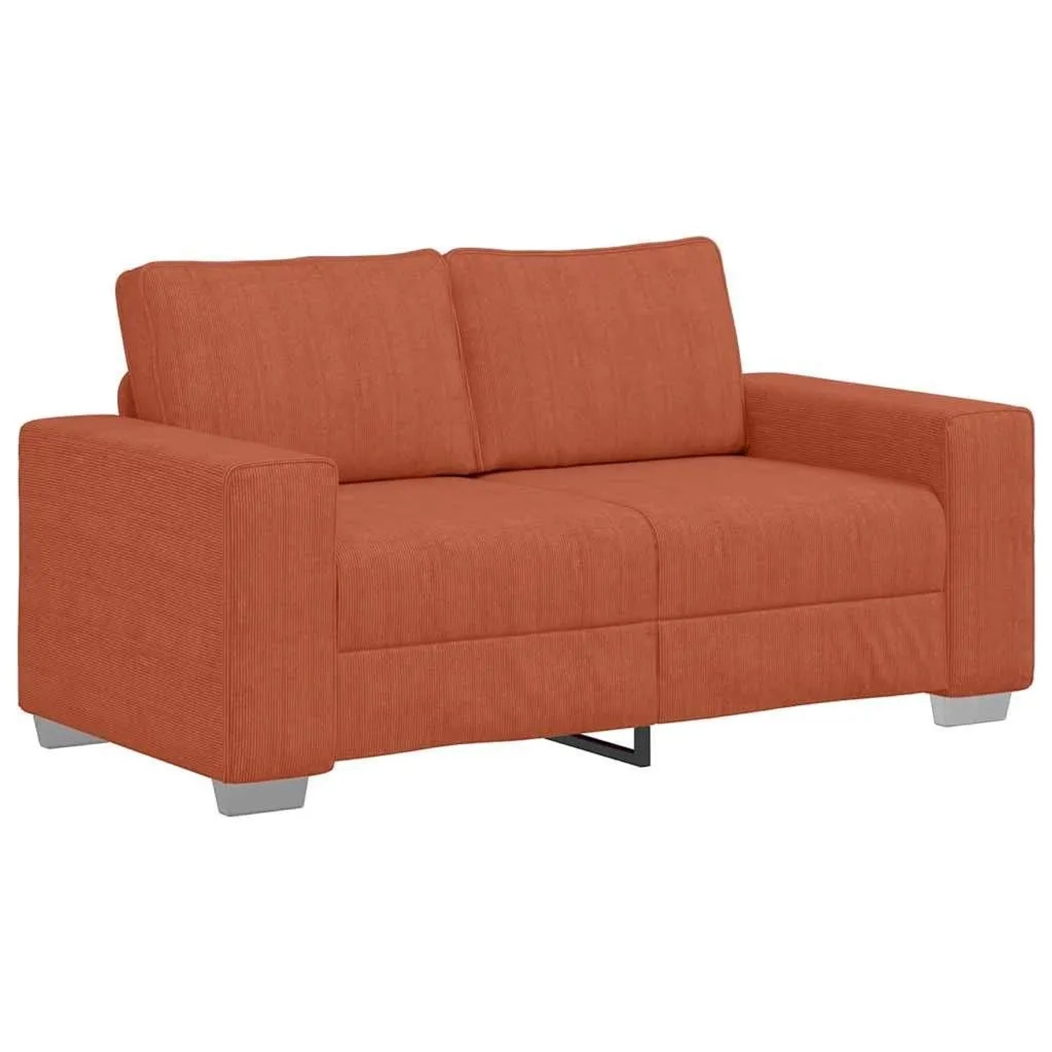 vidaXL Zweisitzer-Sofa Rot Orange 120 cm Cordstoff 4105199 günstig online kaufen