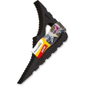 Schwarzer Schellenberg Türstopper aus Kunststoff für Fenster und Türen.