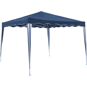 Blauer Garden Pleasure Pavillon Nil, 3x3 m, mit Stahlgestell für Garten & Terrasse.