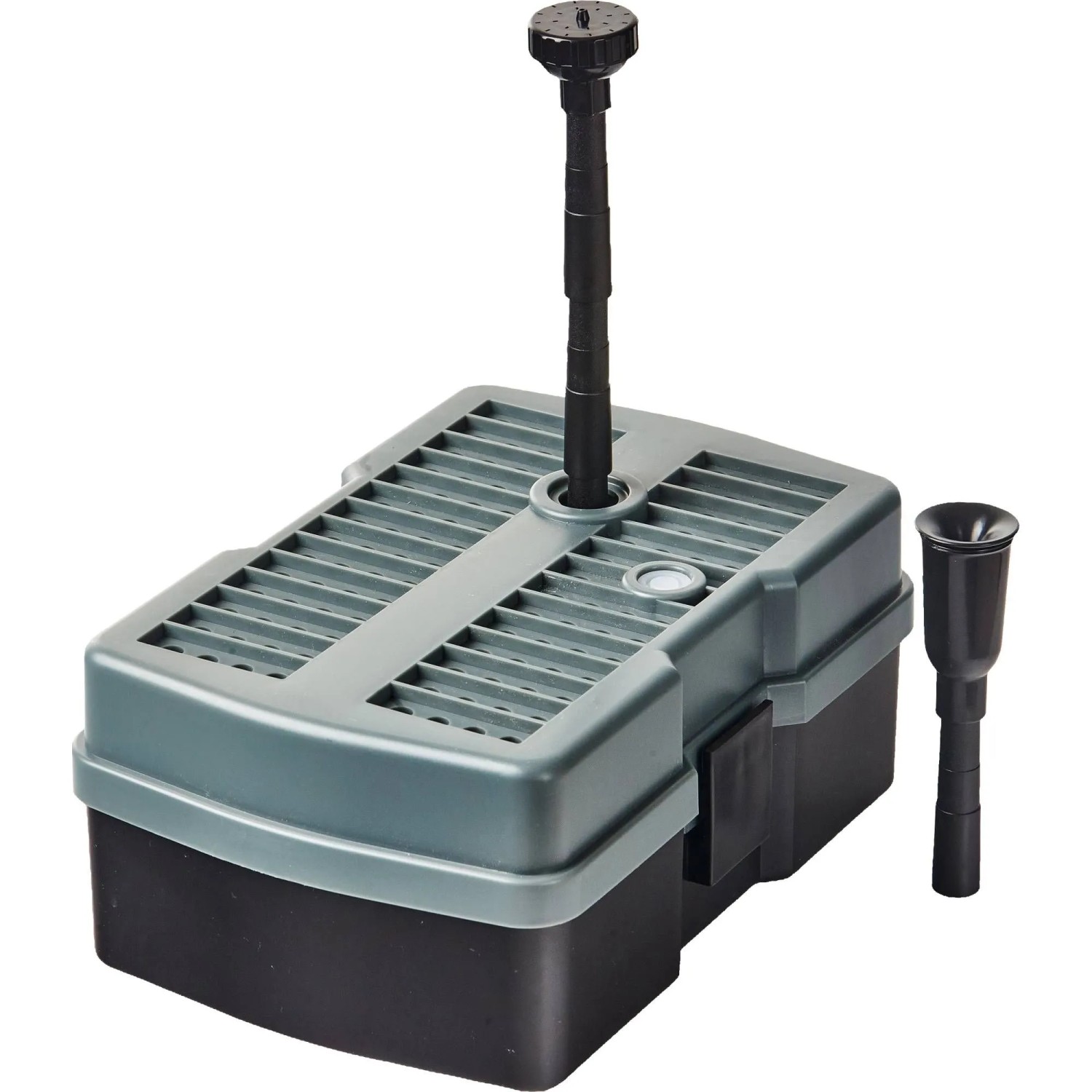 Heissner Solar Unterwasserfilter Set mit Pumpe und UVC-Klärer für Teiche bis 1000L.