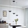 Moderne, dimmbare LED-Pendelleuchte Lindby Norvind, 6-flammig, schwarz, aus Metall für Wohnzimmer.