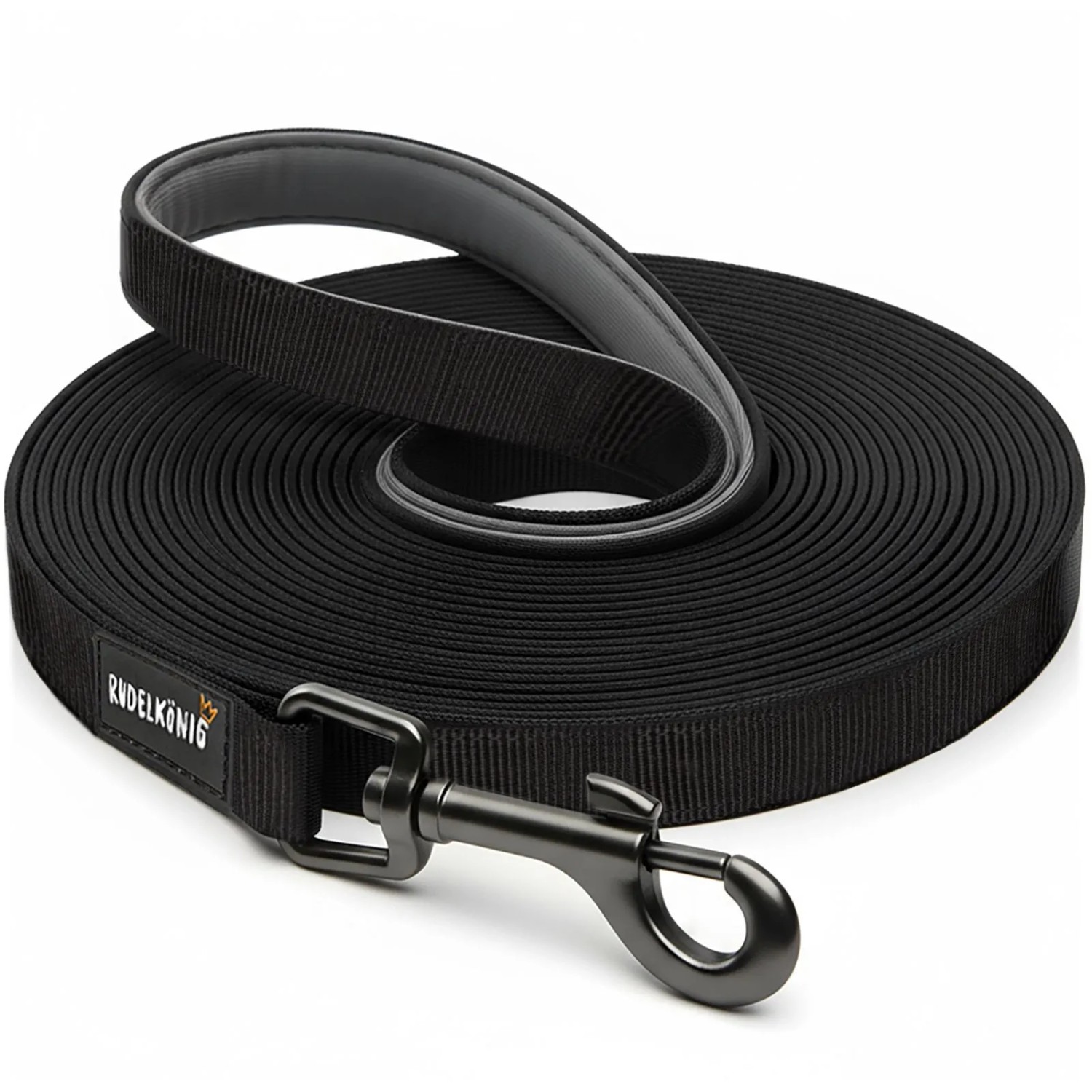 Rudelkönig Schleppleine Hund 10 m Stoff 2,5 cm Breit Nylon für Training und Freilauf